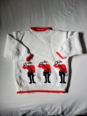 Kid's Mountie Sweater Hand Knit Vintage RCMP Sweater For Toddler